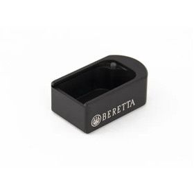 Beretta 92 +2 magazine extension, anodized black aluminum.